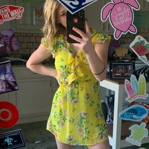 Yellow floral dress